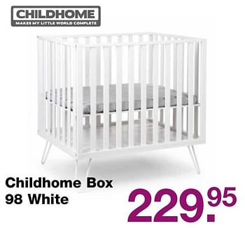 Aanbiedingen Childhome box 98 white - Childhome - Geldig van 12/03/2017 tot 03/04/2017 bij Baby & Tiener Megastore