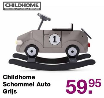 Aanbiedingen Childhome schommel auto grijs - Childhome - Geldig van 12/03/2017 tot 03/04/2017 bij Baby & Tiener Megastore