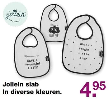 Aanbiedingen Jollein slab in diverse kleuren. - Jollein - Geldig van 12/03/2017 tot 03/04/2017 bij Baby & Tiener Megastore