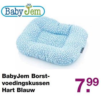 Aanbiedingen Babyjem borstvoedingskussen hart blauw - BabyJem - Geldig van 12/03/2017 tot 03/04/2017 bij Baby & Tiener Megastore
