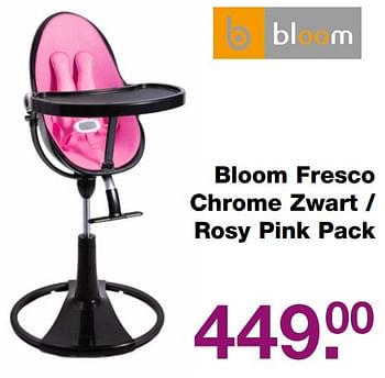 Aanbiedingen Bloom fresco chrome zwart - rosy pink pack - Bloom - Geldig van 12/03/2017 tot 03/04/2017 bij Baby & Tiener Megastore