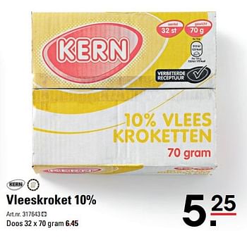 Aanbiedingen Vleeskroket 10% - Kern - Geldig van 09/03/2017 tot 27/03/2017 bij Sligro