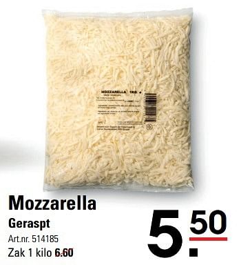 Aanbiedingen Mozzarella geraspt - Huismerk - Sligro - Geldig van 09/03/2017 tot 27/03/2017 bij Sligro