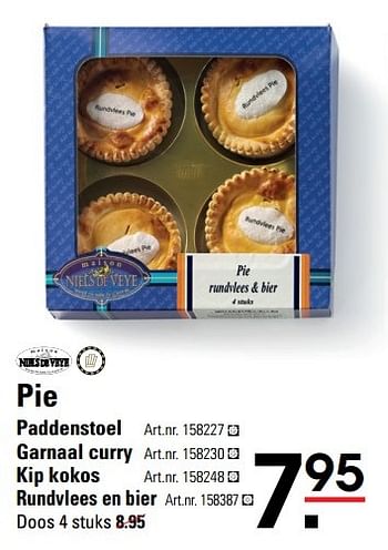 Aanbiedingen Pie paddenstoel - Niels de Veeye - Geldig van 09/03/2017 tot 27/03/2017 bij Sligro