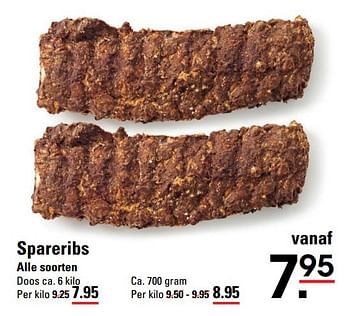 Aanbiedingen Spareribs alle soorten - Huismerk - Sligro - Geldig van 09/03/2017 tot 27/03/2017 bij Sligro