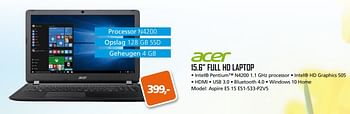 Aanbiedingen Acer 15.6 full hd laptop - Acer - Geldig van 13/03/2017 tot 02/04/2017 bij ITprodeals