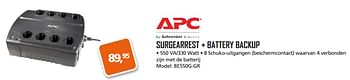 Aanbiedingen Apc surgearrest + battery backup - APC - Geldig van 13/03/2017 tot 02/04/2017 bij ITprodeals