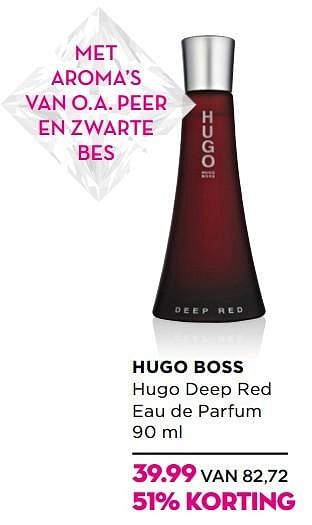 Aanbiedingen Hugo boss hugo deep red eau de parfum - Hugo Boss - Geldig van 14/03/2017 tot 02/04/2017 bij Ici Paris XL