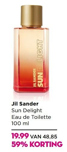 Aanbiedingen Jil sander sun delight eau de toilette - Jil Sander - Geldig van 14/03/2017 tot 02/04/2017 bij Ici Paris XL