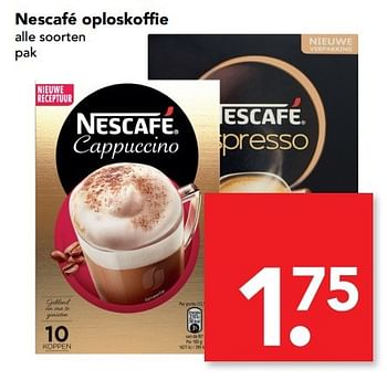 Aanbiedingen Nescafé oploskoffie - Nescafe - Geldig van 19/03/2017 tot 25/03/2017 bij Deen Supermarkten