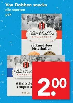 Aanbiedingen Van dobben snacks - Van Dobben - Geldig van 19/03/2017 tot 25/03/2017 bij Deen Supermarkten