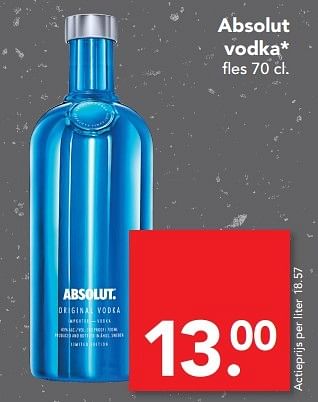 Aanbiedingen Absolut vodka - Absolut - Geldig van 19/03/2017 tot 25/03/2017 bij Deen Supermarkten