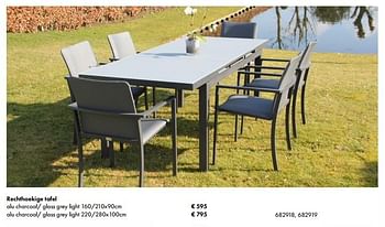 Aanbiedingen Rechthoekige tafel - Huismerk - Multi Bazar - Geldig van 19/03/2017 tot 31/08/2017 bij Multi Bazar
