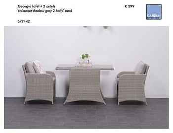 Aanbiedingen Georgia tafel + 2 zetels - Garden Impressions - Geldig van 19/03/2017 tot 31/08/2017 bij Multi Bazar