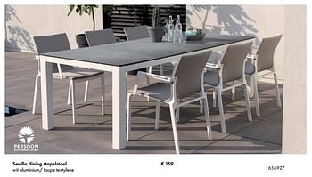 Aanbiedingen Sevilla dining stapelstoel - Huismerk - Multi Bazar - Geldig van 19/03/2017 tot 31/08/2017 bij Multi Bazar
