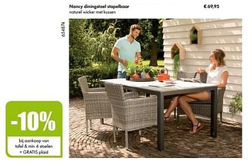 Aanbiedingen Nancy diningstoel stapelbaar - Huismerk - Multi Bazar - Geldig van 19/03/2017 tot 31/08/2017 bij Multi Bazar