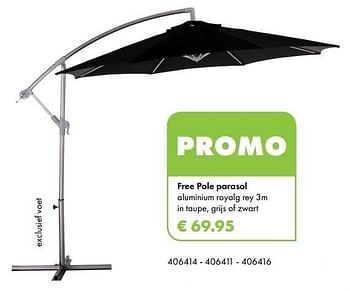 Aanbiedingen Free pole parasol - Huismerk - Multi Bazar - Geldig van 19/03/2017 tot 31/08/2017 bij Multi Bazar