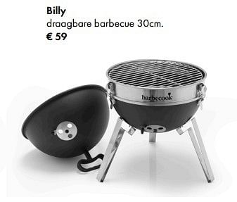 Aanbiedingen Billy draagbare barbecue - Barbecook - Geldig van 19/03/2017 tot 31/08/2017 bij Multi Bazar