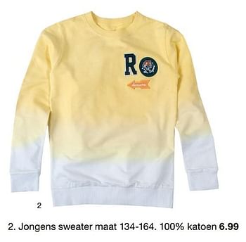 Aanbiedingen Jongens sweater - Huismerk - Zeeman  - Geldig van 25/03/2017 tot 07/04/2017 bij Zeeman