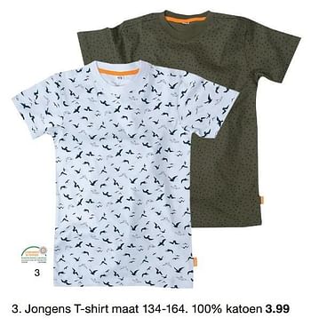 Aanbiedingen Jongens t-shirt - Huismerk - Zeeman  - Geldig van 25/03/2017 tot 07/04/2017 bij Zeeman