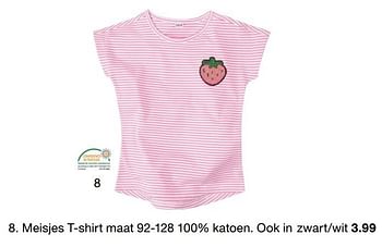 Aanbiedingen Meisjes t-shirt - Huismerk - Zeeman  - Geldig van 25/03/2017 tot 07/04/2017 bij Zeeman
