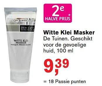 Aanbiedingen Witte klei masker - De Tuinen - Geldig van 06/03/2017 tot 26/03/2017 bij Holland & Barrett