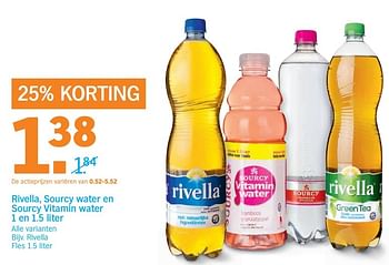 Aanbiedingen Rivella, sourcy water en sourcy vitamin water - Rivella - Geldig van 20/03/2017 tot 26/03/2017 bij Albert Heijn