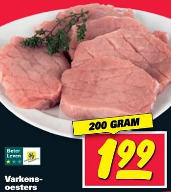 Aanbiedingen Varkens oesters - Huismerk - Nettorama - Geldig van 20/03/2017 tot 26/03/2017 bij Nettorama