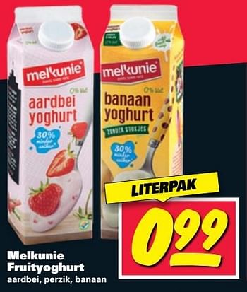 Aanbiedingen Melkunie fruityoghurt aardbei perzik banaan - Melkunie - Geldig van 20/03/2017 tot 26/03/2017 bij Nettorama