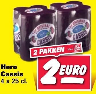 Aanbiedingen Hero cassis - Hero - Geldig van 20/03/2017 tot 26/03/2017 bij Nettorama