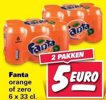 Aanbiedingen Fanta orange of zero - Fanta - Geldig van 20/03/2017 tot 26/03/2017 bij Nettorama