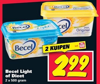 Aanbiedingen Becel light of dieet - Becel - Geldig van 20/03/2017 tot 26/03/2017 bij Nettorama