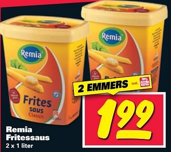 Aanbiedingen Remia fritessaus - Remia - Geldig van 20/03/2017 tot 26/03/2017 bij Nettorama
