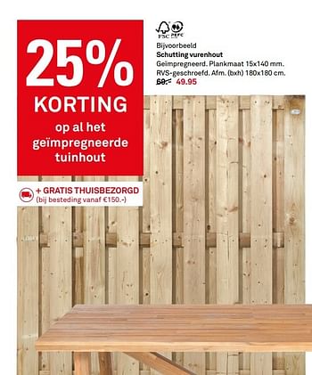 Aanbiedingen Schutting vurenhout - Huismerk Karwei - Geldig van 20/03/2017 tot 26/03/2017 bij Karwei