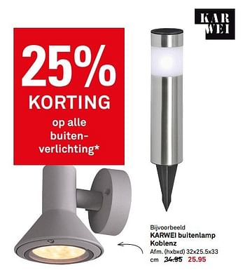 Aanbiedingen Karwei buitenlamp koblenz - Huismerk Karwei - Geldig van 20/03/2017 tot 26/03/2017 bij Karwei