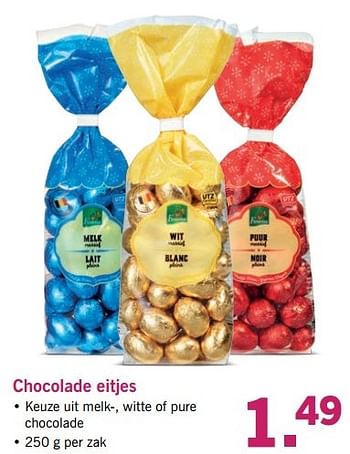 Aanbiedingen Chocolade eitjes - Huismerk - Lidl - Geldig van 20/03/2017 tot 26/03/2017 bij Lidl