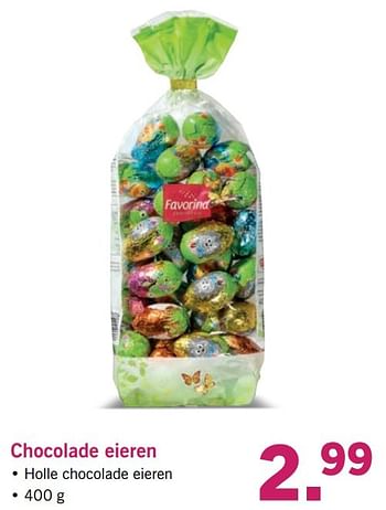 Aanbiedingen Chocolade eieren - Huismerk - Lidl - Geldig van 20/03/2017 tot 26/03/2017 bij Lidl