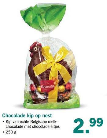 Aanbiedingen Chocolade kip op nest - Favorina - Geldig van 20/03/2017 tot 26/03/2017 bij Lidl