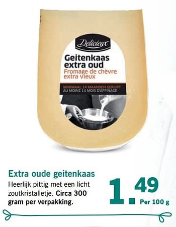 Aanbiedingen Extra oude geitenkaas - Delicieux - Geldig van 20/03/2017 tot 26/03/2017 bij Lidl