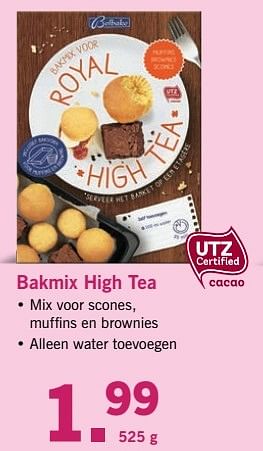 Aanbiedingen Bakmix high tea - Huismerk - Lidl - Geldig van 20/03/2017 tot 26/03/2017 bij Lidl