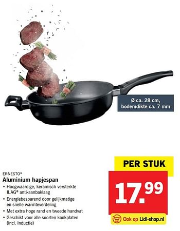 Aanbiedingen Aluminium hapjespan - Ernesto - Geldig van 20/03/2017 tot 26/03/2017 bij Lidl