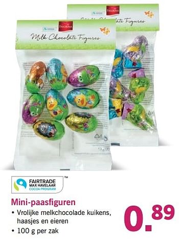 Aanbiedingen Mini-paasfiguren - Favorina - Geldig van 20/03/2017 tot 26/03/2017 bij Lidl