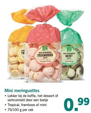 Aanbiedingen Mini meringuettes - Huismerk - Lidl - Geldig van 20/03/2017 tot 26/03/2017 bij Lidl