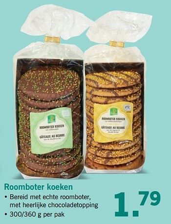 Aanbiedingen Roomboter koeken - Huismerk - Lidl - Geldig van 20/03/2017 tot 26/03/2017 bij Lidl