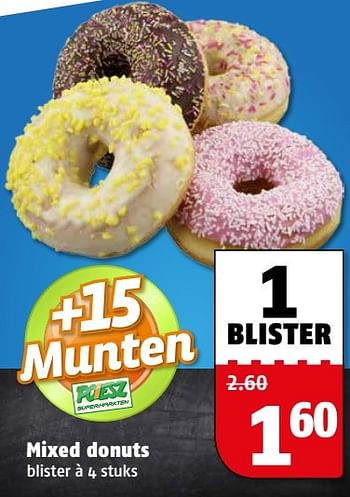 Aanbiedingen Mixed donuts - Huismerk Poiesz - Geldig van 20/03/2017 tot 26/03/2017 bij Poiesz