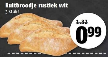 Aanbiedingen Ruitbroodje rustiek wit - Huismerk Poiesz - Geldig van 20/03/2017 tot 26/03/2017 bij Poiesz