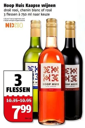 Aanbiedingen Hoop huis kaapse wijnen - Witte wijnen - Geldig van 20/03/2017 tot 26/03/2017 bij Poiesz
