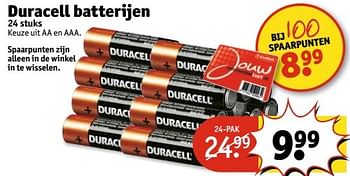 Aanbiedingen Duracell batterijen - Duracell - Geldig van 21/03/2017 tot 26/03/2017 bij Kruidvat