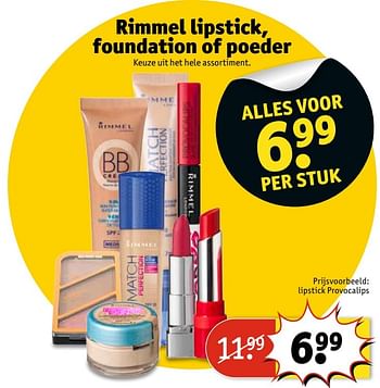 Aanbiedingen Lipstick provocalips - Rimmel - Geldig van 21/03/2017 tot 26/03/2017 bij Kruidvat