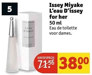 Aanbiedingen Issey miyake l`eau d`issey for her - Issey Miyake - Geldig van 21/03/2017 tot 26/03/2017 bij Kruidvat